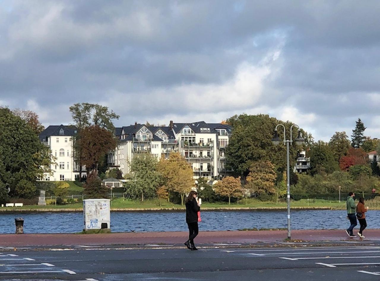 Traumwohnung Mit Stadthafen-Panorama! Zwei Schlafzimmer, Parkplatz Rostock Exteriér fotografie
